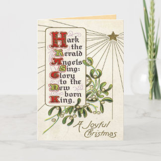 Tarjeta Festiva Vintage Christmas Card