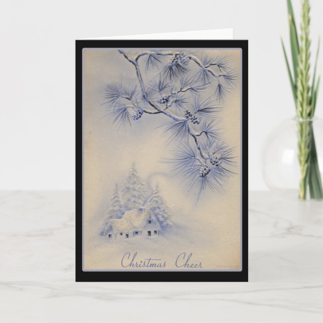 Tarjeta Festiva Vintage Christmas Card (Anverso)