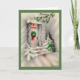 Tarjeta Festiva Vintage Christmas Card