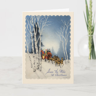 Tarjeta Festiva Vintage Christmas Card
