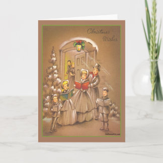 Tarjeta Festiva Vintage Christmas Card