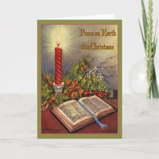 Tarjeta Festiva Vintage Christmas Card