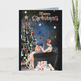 Tarjeta Festiva Vintage Christmas Card