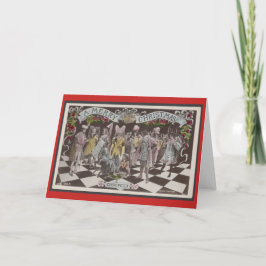 Tarjeta Festiva Vintage Christmas Card