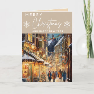 Tarjeta Festiva Vintage Christmas Card