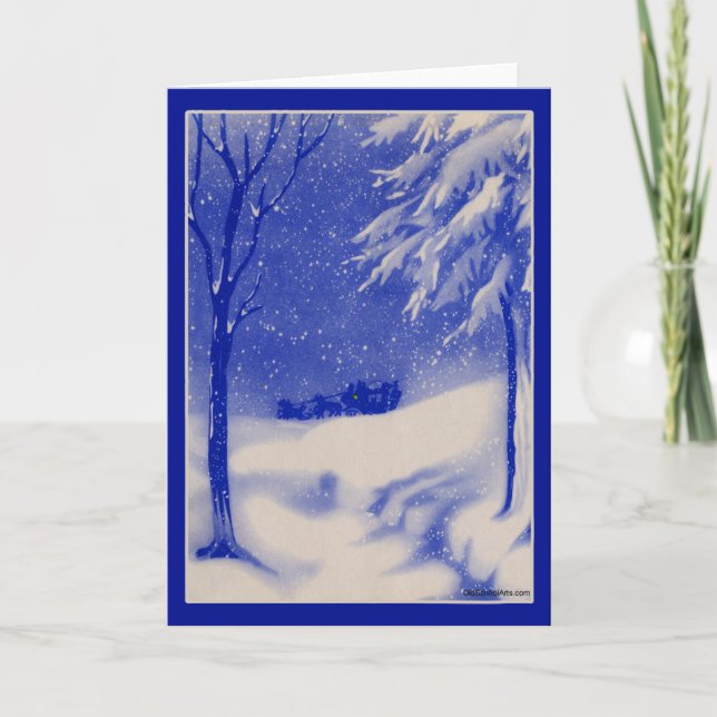 Tarjeta Festiva Vintage Christmas Card (Anverso)