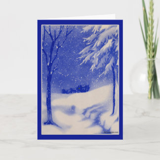 Tarjeta Festiva Vintage Christmas Card