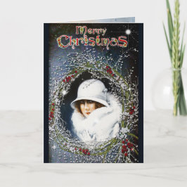Tarjeta Festiva Vintage Christmas Card