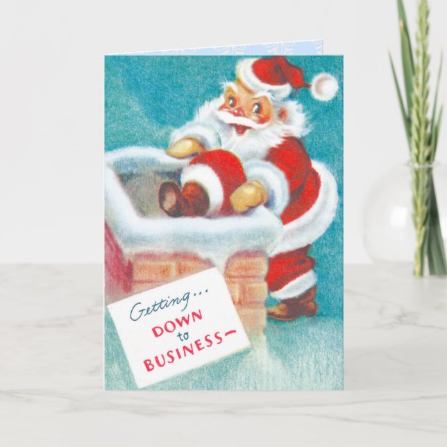 Tarjeta Festiva Vintage Christmas Card (Anverso)