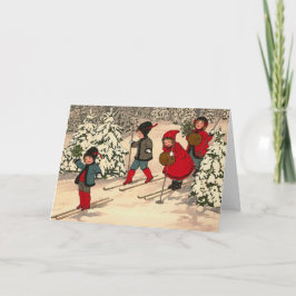 Tarjeta Festiva Vintage Christmas Card