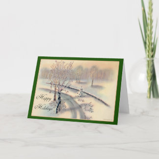 Tarjeta Festiva Vintage Christmas Card