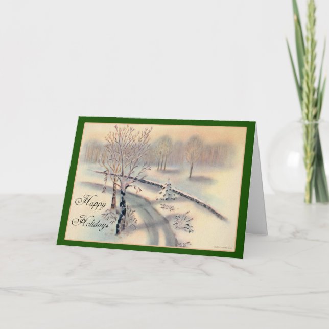 Tarjeta Festiva Vintage Christmas Card (Anverso)