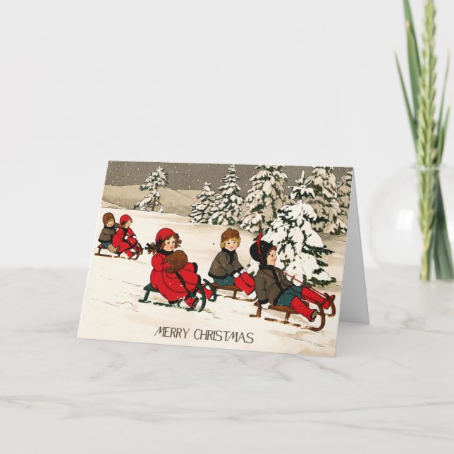 Tarjeta Festiva Vintage Christmas Card (Anverso)