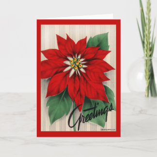 Tarjeta Festiva Vintage Christmas Card