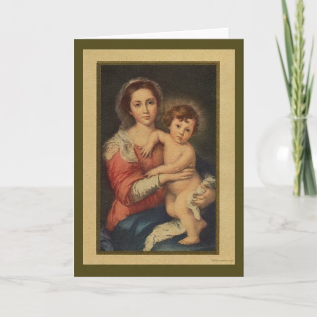 Tarjeta Festiva Vintage Christmas Card (Anverso)