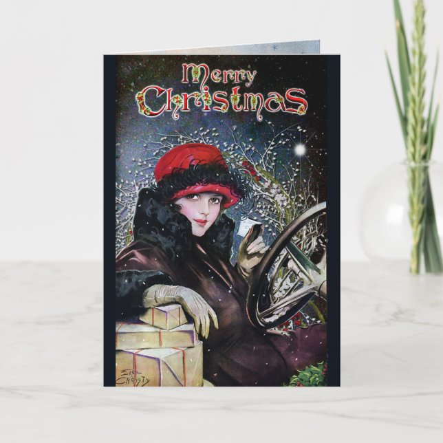 Tarjeta Festiva Vintage Christmas Card (Anverso)