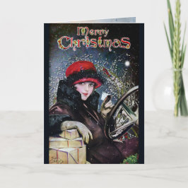 Tarjeta Festiva Vintage Christmas Card