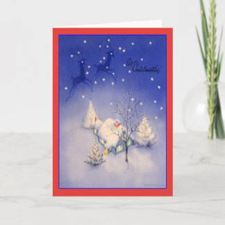 Tarjeta Festiva Vintage Christmas Card