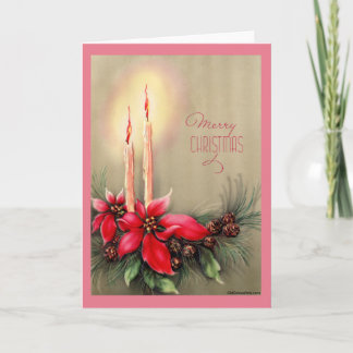 Tarjeta Festiva Vintage Christmas Card