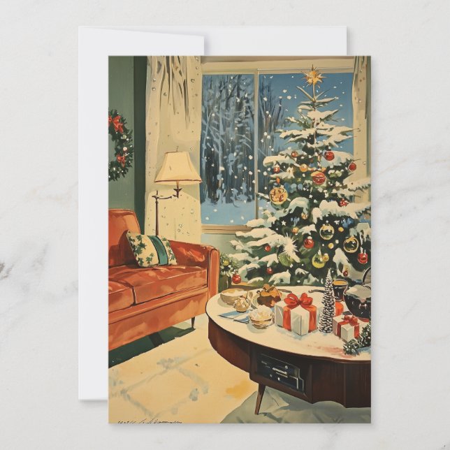 Tarjeta Festiva Vintage Christmas Card (Anverso)