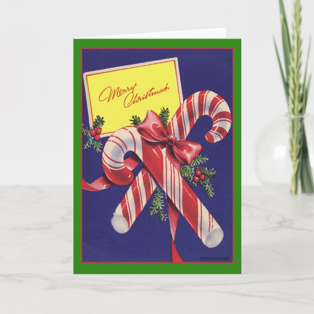 Tarjeta Festiva Vintage Christmas Card (Anverso)