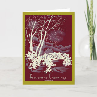 Tarjeta Festiva Vintage Christmas Card