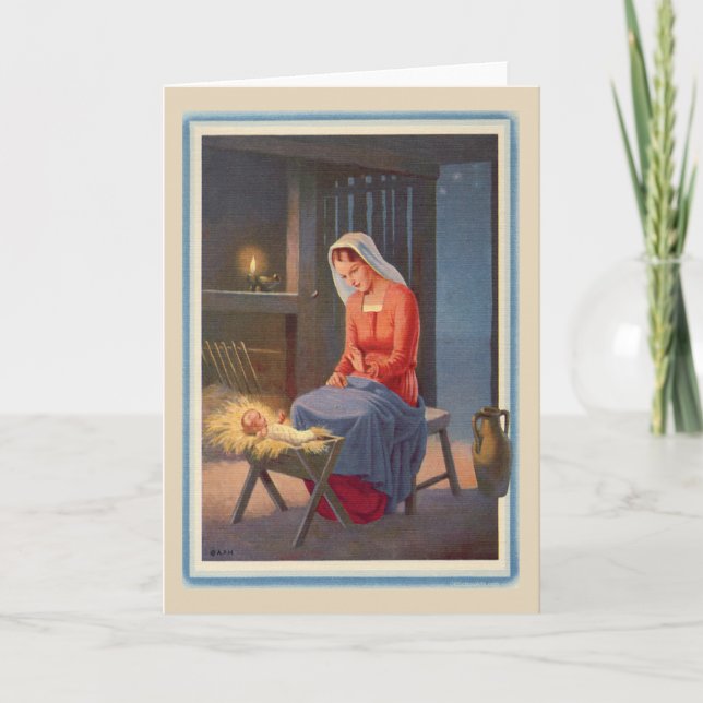Tarjeta Festiva Vintage Christmas Card (Anverso)
