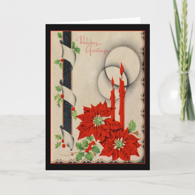 Tarjeta Festiva Vintage Christmas Card (Anverso)