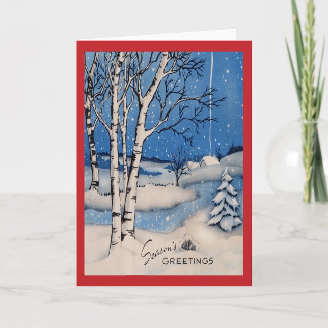 Tarjeta Festiva Vintage Christmas Card (Anverso)