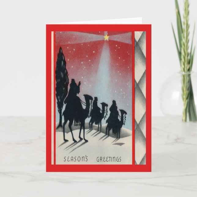 Tarjeta Festiva Vintage Christmas Card (Anverso)