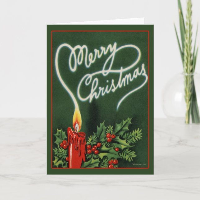 Tarjeta Festiva Vintage Christmas Card (Anverso)