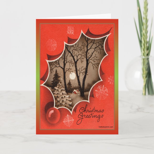 Tarjeta Festiva Vintage Christmas Card (Anverso)