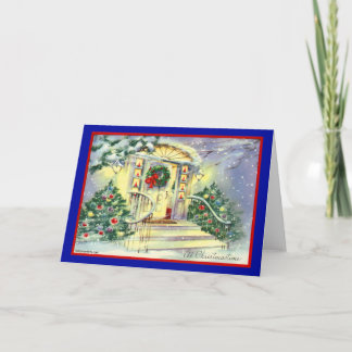 Tarjeta Festiva Vintage Christmas Card