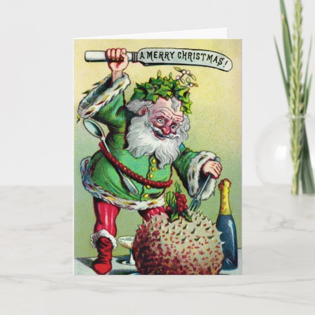 Tarjeta Festiva Vintage Christmas Card (Anverso)