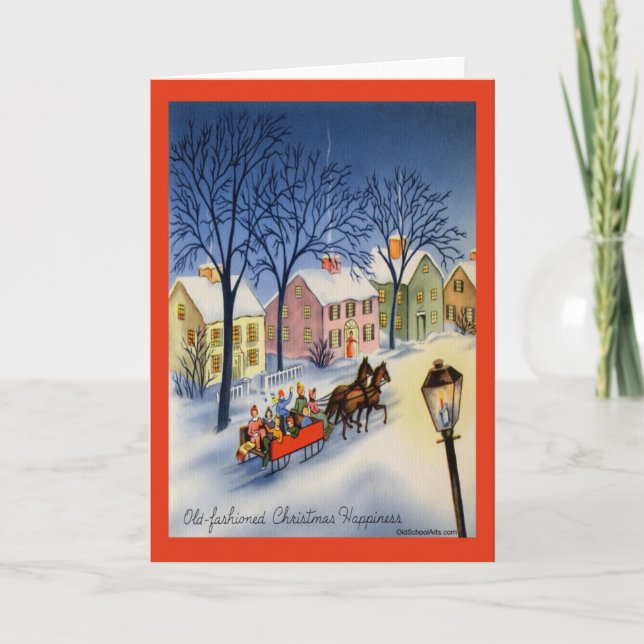Tarjeta Festiva Vintage Christmas Card (Anverso)