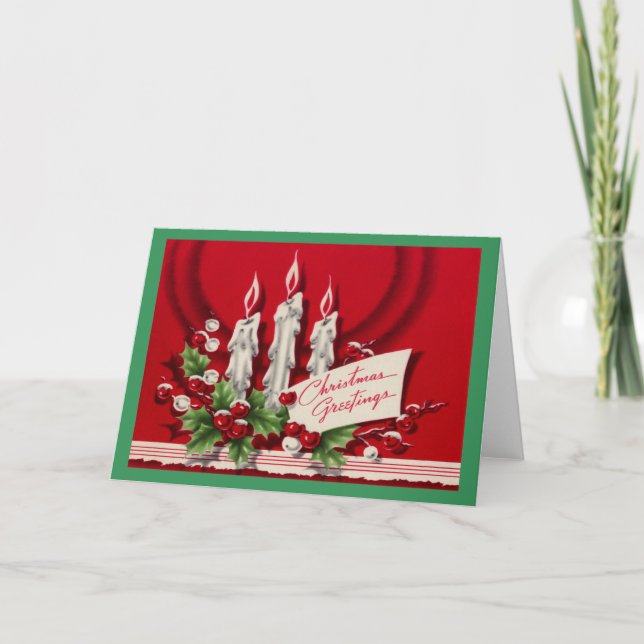 Tarjeta Festiva Vintage Christmas Card (Anverso)