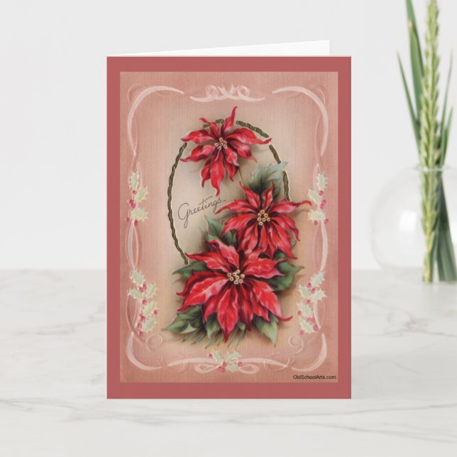 Tarjeta Festiva Vintage Christmas Card (Anverso)