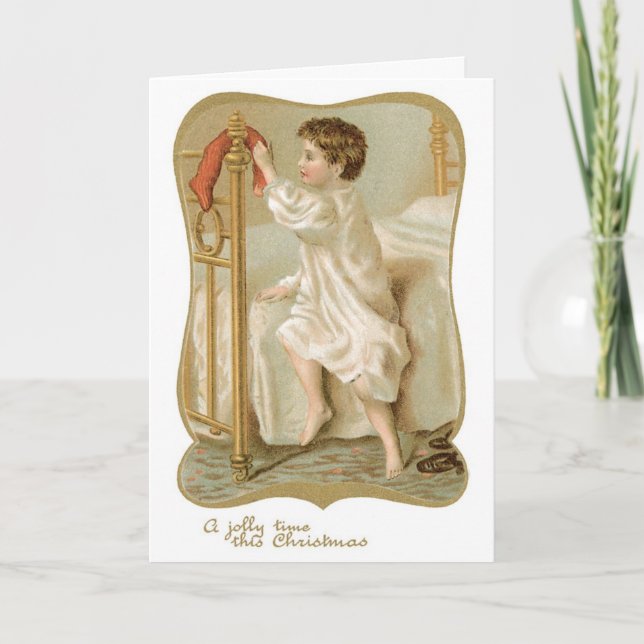 Tarjeta Festiva Vintage Christmas Card (Anverso)