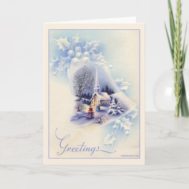 Tarjeta Festiva Vintage Christmas Card (Anverso)