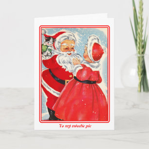 Tarjeta Festiva Vintage Christmas Card