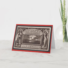Tarjeta Festiva Vintage Christmas Card 1890