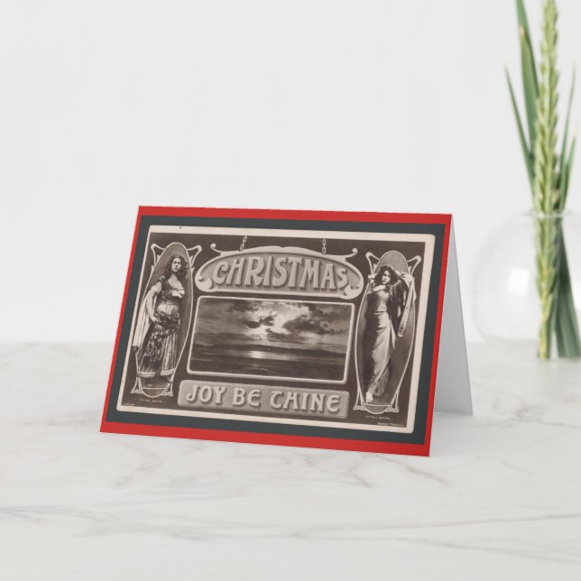 Tarjeta Festiva Vintage Christmas Card 1890 (Anverso)