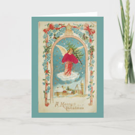 Tarjeta Festiva Vintage Christmas Card | Ángel