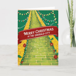 Tarjeta Festiva Vintage Christmas Card Emerald City
