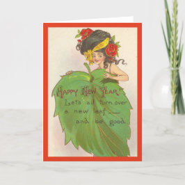 Tarjeta Festiva Vintage Christmas Card | Feliz año nuevo