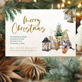 Tarjeta Festiva Vintage Christmas Card: Nostálgico saludo de Navid