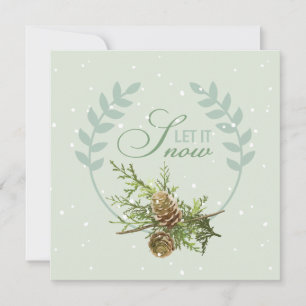Tarjeta Festiva Vintage Christmas cards pine cones Xmas