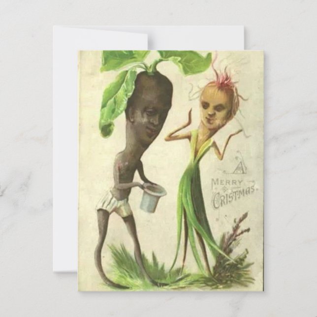 Tarjeta Festiva Vintage Christmas Garden Love (Anverso)