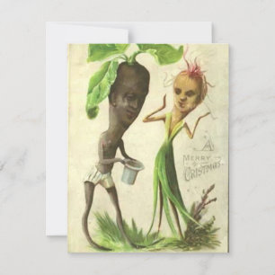 Tarjeta Festiva Vintage Christmas Garden Love