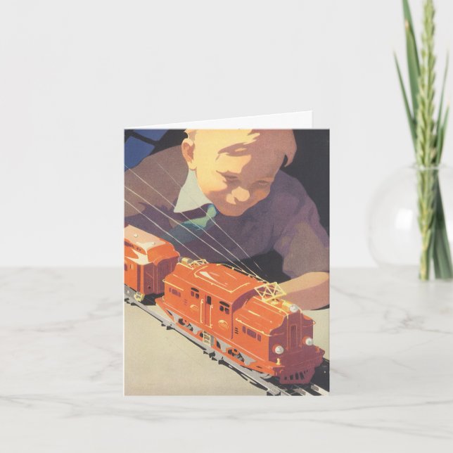 Tarjeta Festiva Vintage Christmas Gracias (Anverso)